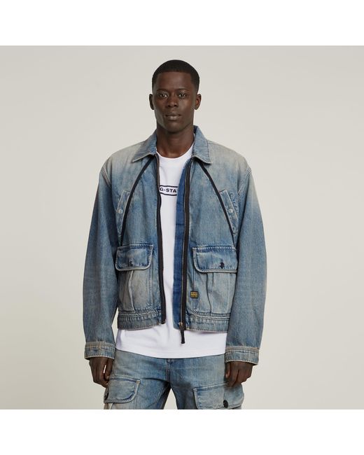 G-Star Coach Zip Jack in het Blue voor heren