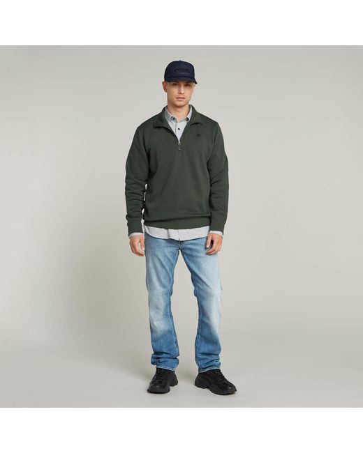 G-Star Premium Core Half Zip Sweater in het Green voor heren