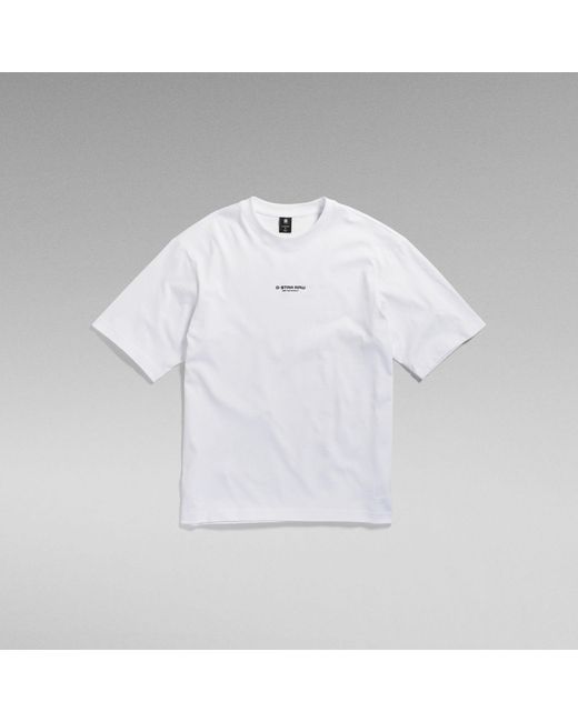 T-Shirt Center Chest Boxy G-Star RAW pour homme en coloris White