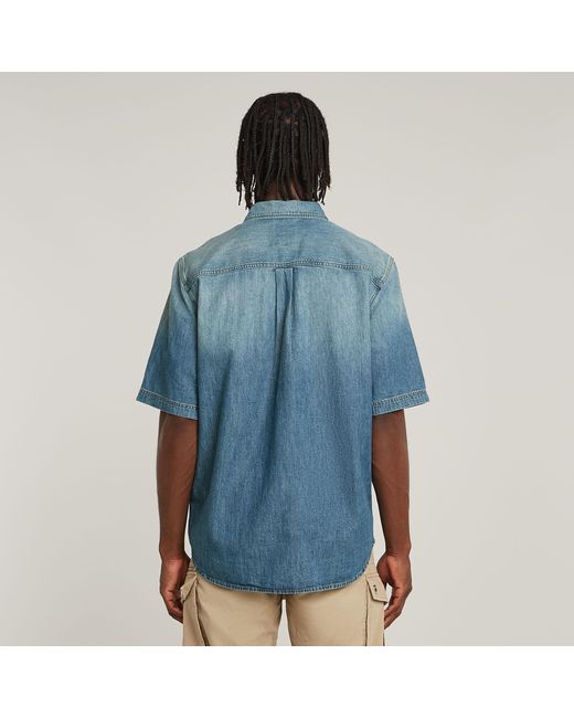 G-Star Regular Denim Overhemd in het Blue voor heren