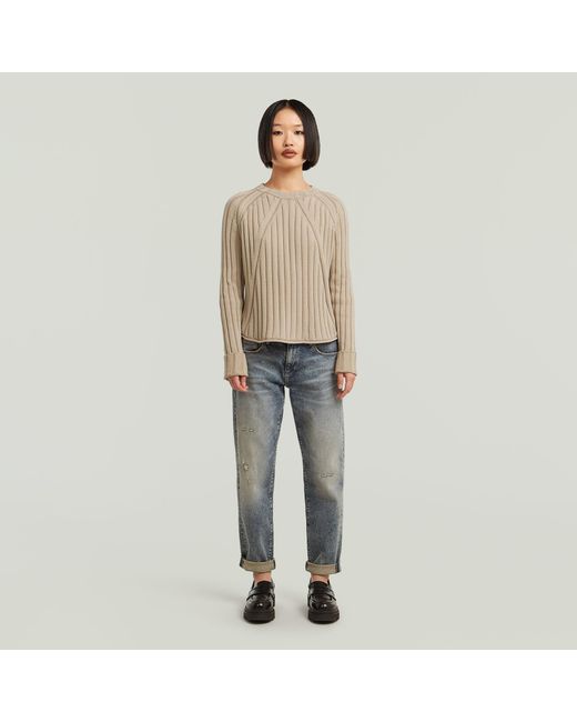 Pull Washed Loose G-Star en coloris Natural