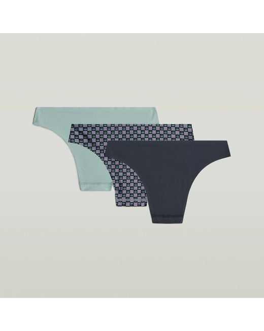 G-Star Blue Hipster No Vpl Brief 3-Pack