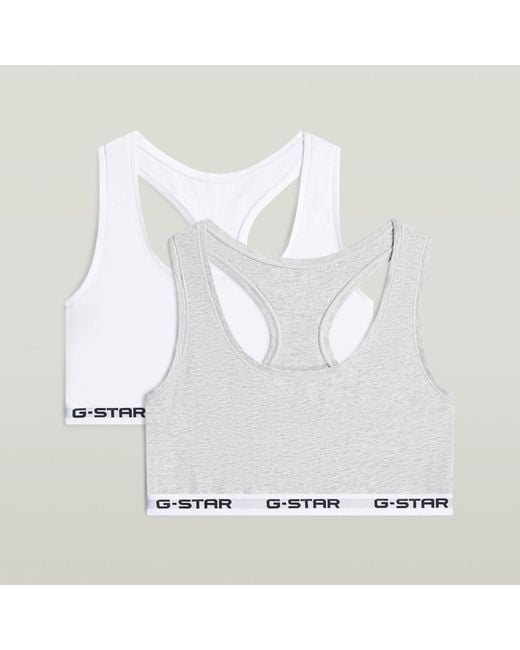 G-Star White Racerback Bralette 2-Pack