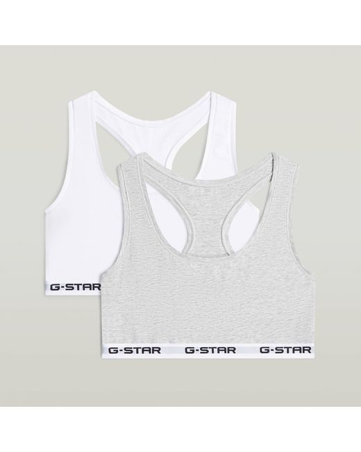 G-Star Racerback Bralette Set Van 2 in het White