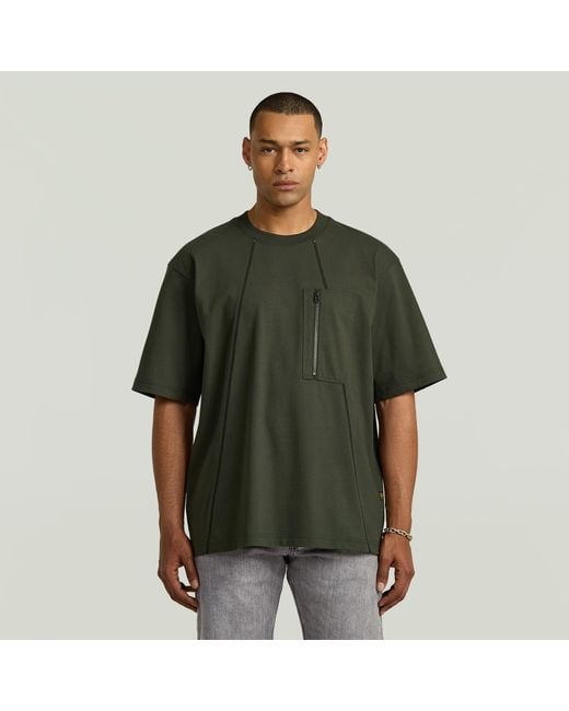 G-Star Green Pocket Boxy T-Shirt for men