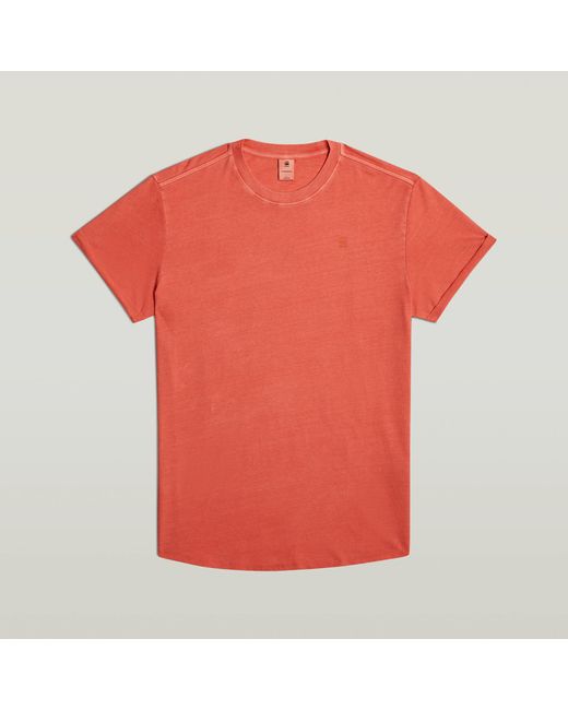 T-Shirt Text Back Graphic Overdyed Lash G-Star Pour Homme En Coloris Rouge