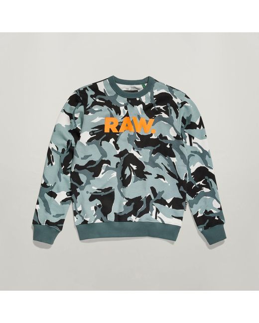 G-Star Green Camo Raw Sweater for men