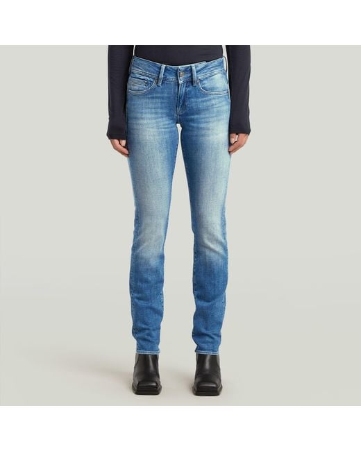 G-Star Blue Midge Slim Straight Jeans