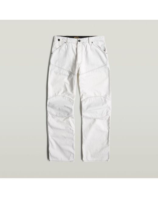 G-Star White 5620 3D Loose Jeans for men