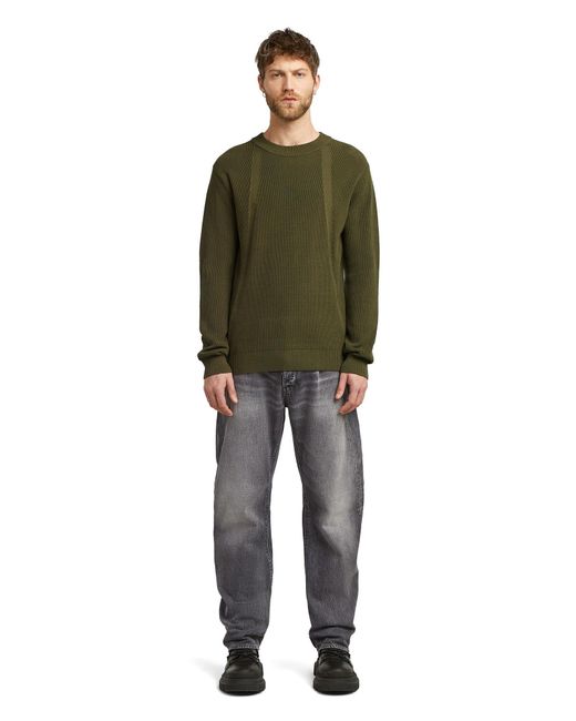 G-Star Green Structure Knit Pullover for men