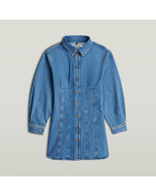G-Star Blue Carter Denim Shirt Dress
