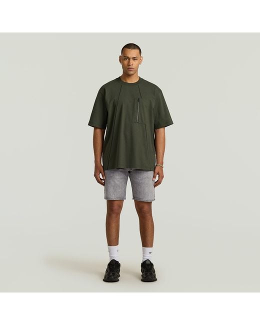 G-Star Green Pocket Boxy T-Shirt for men