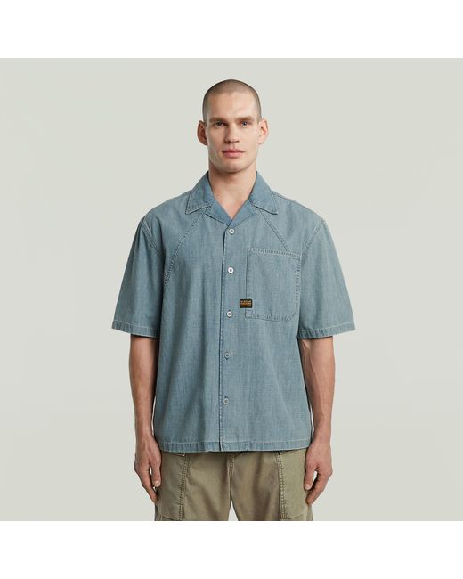 G-Star Blue Track Relaxed Shirt for men