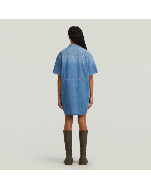 Robe Relaxed Drawcord G-Star en coloris Blue