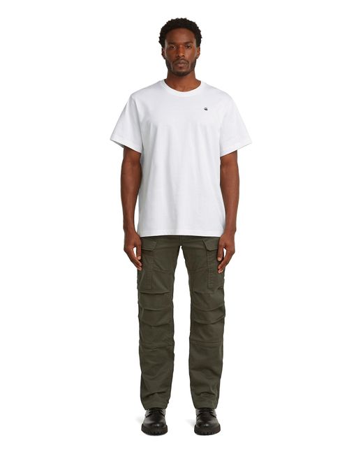 G-Star Black 3D Regular Straight Cargo Pants for men
