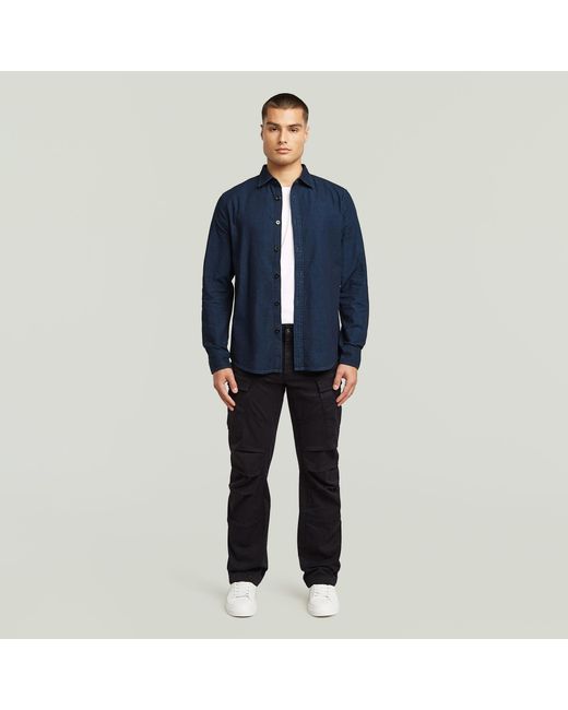 G-Star Black 3D Regular Straight Cargo Pants for men