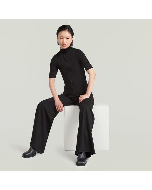 G-Star Black Wide Leg Jumpsuit