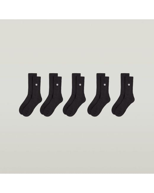 G-Star Black Socks 5-Pack for men