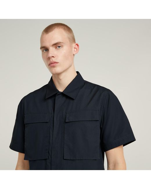 G-Star Black R-3N Slim Overshirt for men