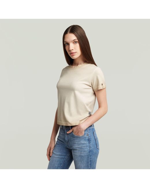 G-Star Natural Overdyed Micro Boxy Top