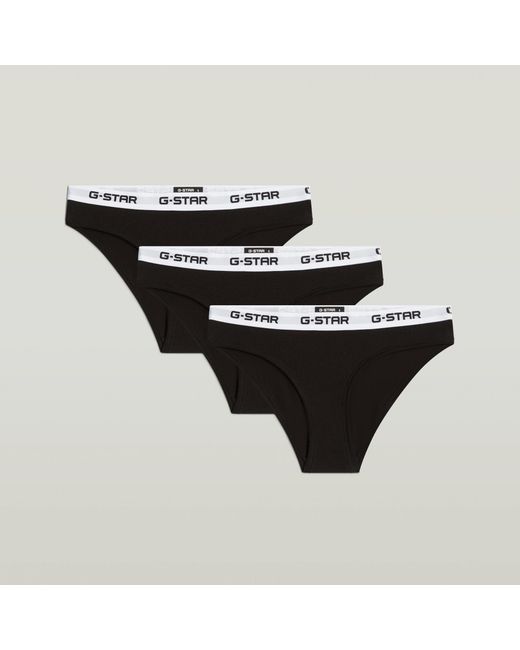 G-Star Black Hipster Brief 3-Pack