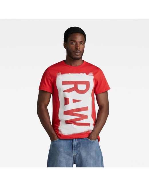 T-shirt Graphic 4 G-Star RAW pour homme en coloris Rouge | Lyst