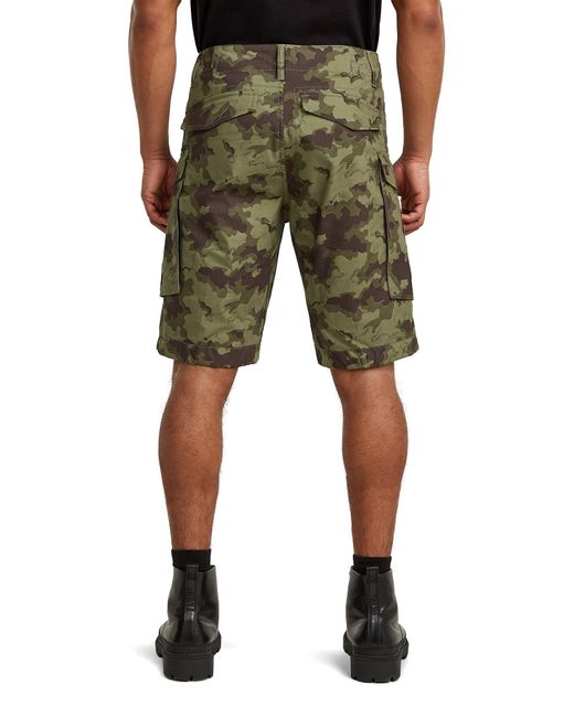 G-Star Green Rovic Zip Relaxed Shorts for men