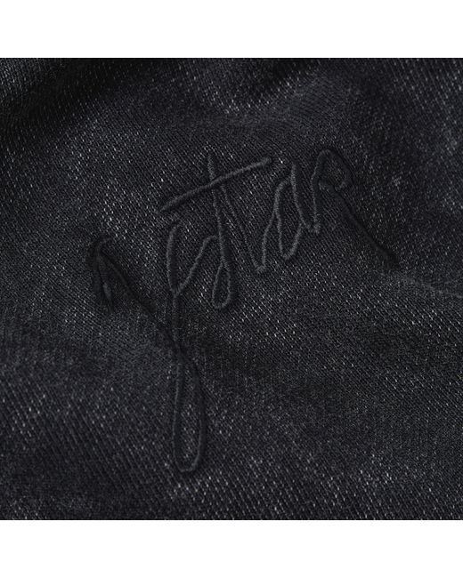 G-Star Black Washed A Line Script Hoodie Sweater