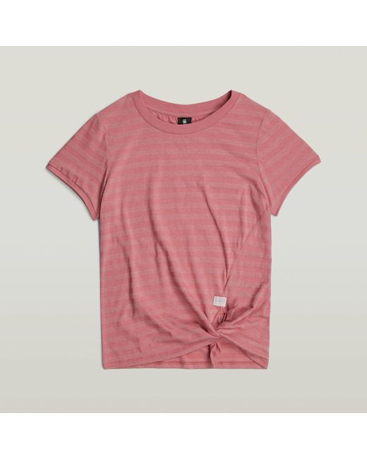 Top Regular Knotted G-Star RAW en coloris Red