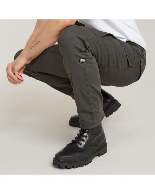 G-Star Gray Cargo Regular Tapered Pants for men