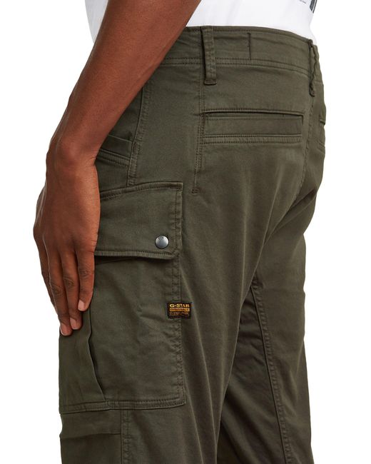 G-Star Black 3D Regular Straight Cargo Pants for men