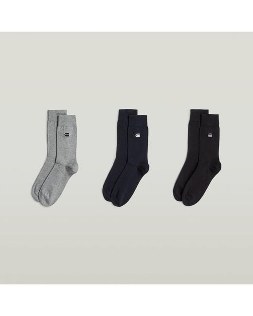 G-Star Black Socks 3-Pack for men
