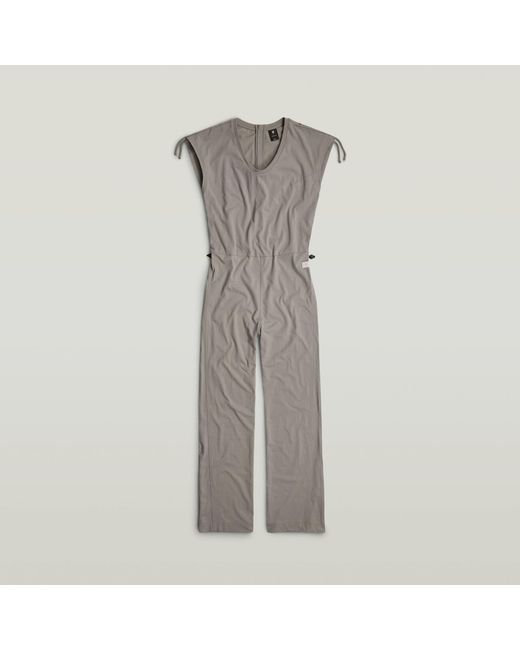 G-Star RAW Riveted Flared Jumpsuit in het Blue