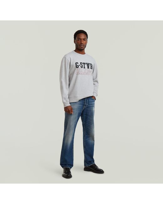 G-Star Gray Logo Sweater for men