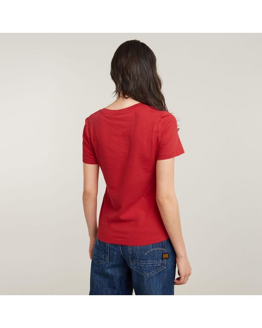 G-Star G-Script Shiny Top in het Red