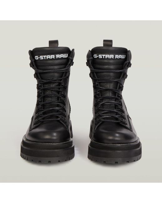 G-Star RAW Black H Benson Leather Exclusive Stiefel
