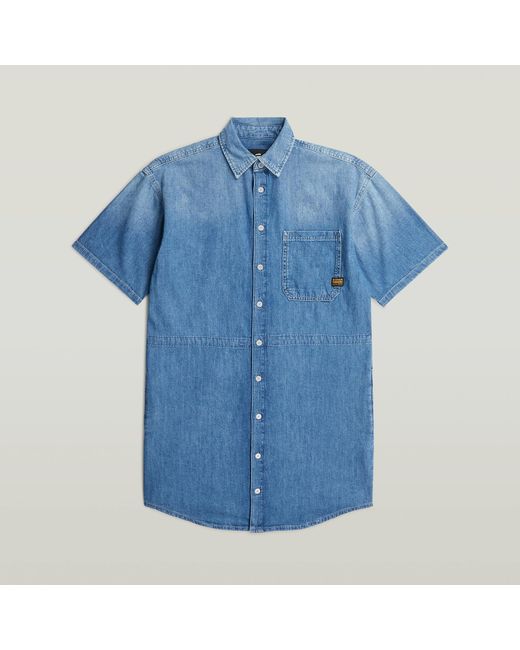 G-Star Relaxed Drawcord Jurk in het Blue