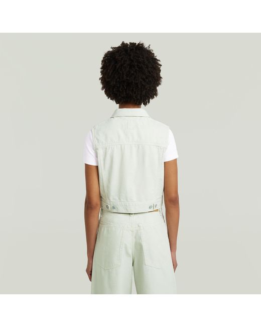 G-Star White Shrunken Weste
