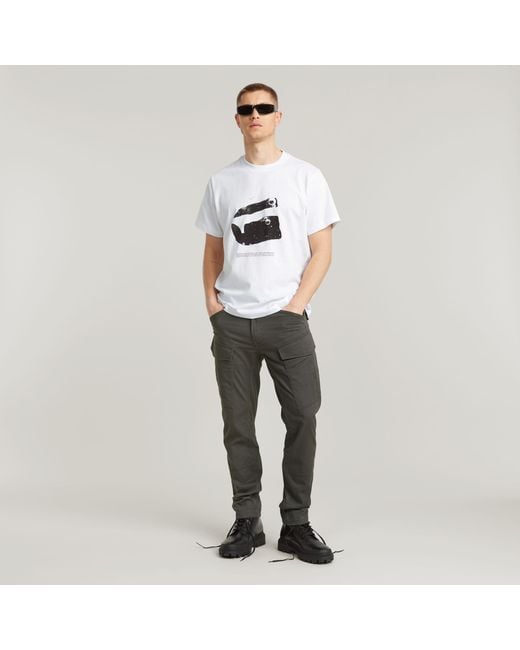 G-Star Gray Cargo Regular Tapered Pants for men