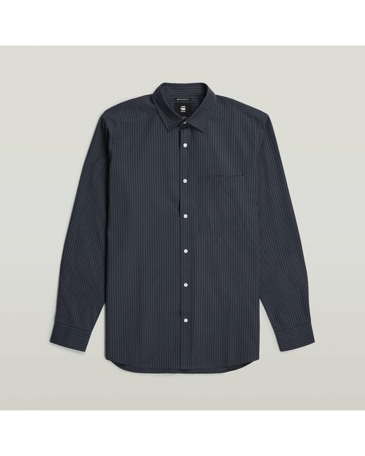 G-Star One Pocket Regular Shirt in het Blue voor heren