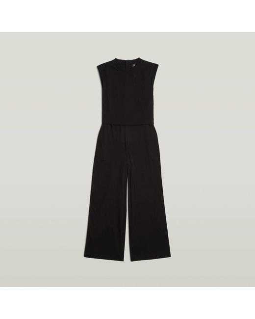 G-Star Double Layer Wide Leg Jumpsuit in het Black
