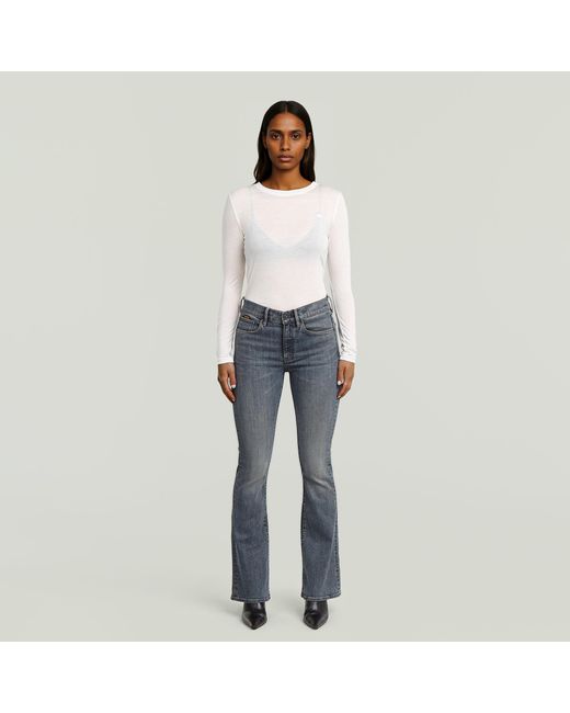 G-Star 3301 Flare Jeans in het Blue