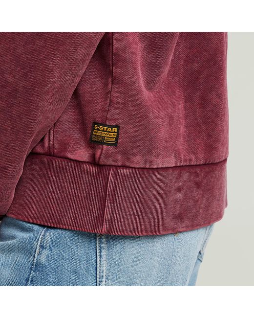 G-Star Washed A-Line Script Sweater in het Red