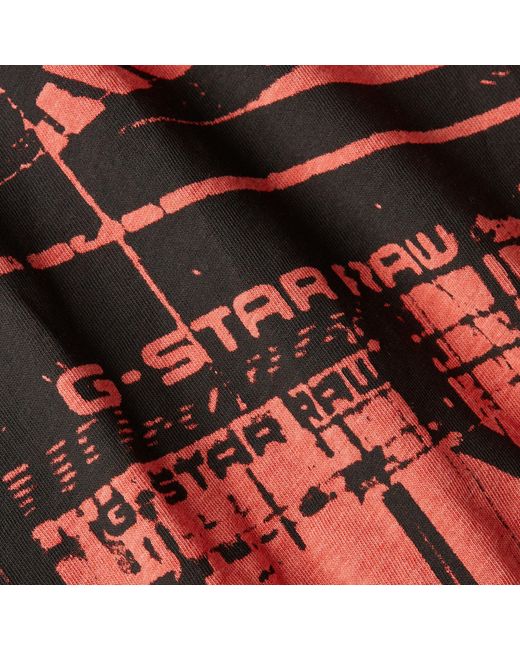 G-Star RAW JMW Building T-Shirt in Red für Herren