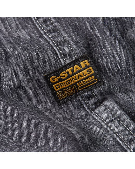 Chemise Slanted Double Pocket Regular G-Star RAW pour homme en coloris Gray