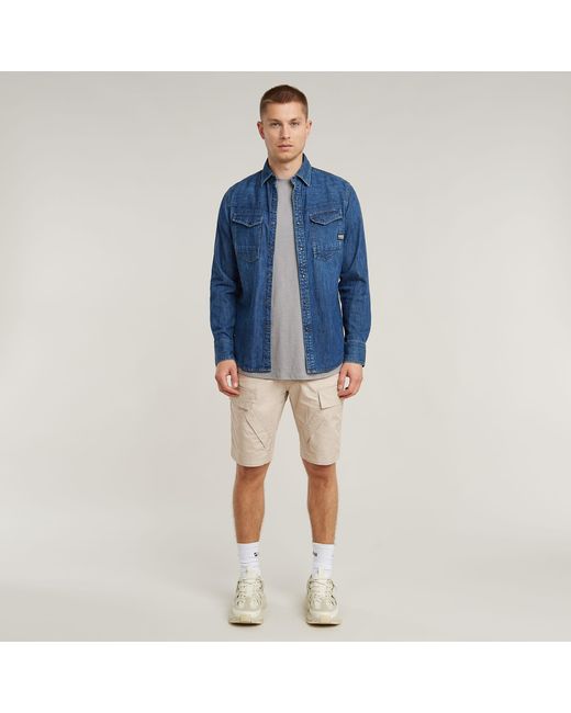G-Star 3D Regular Cargo Short in het Natural voor heren
