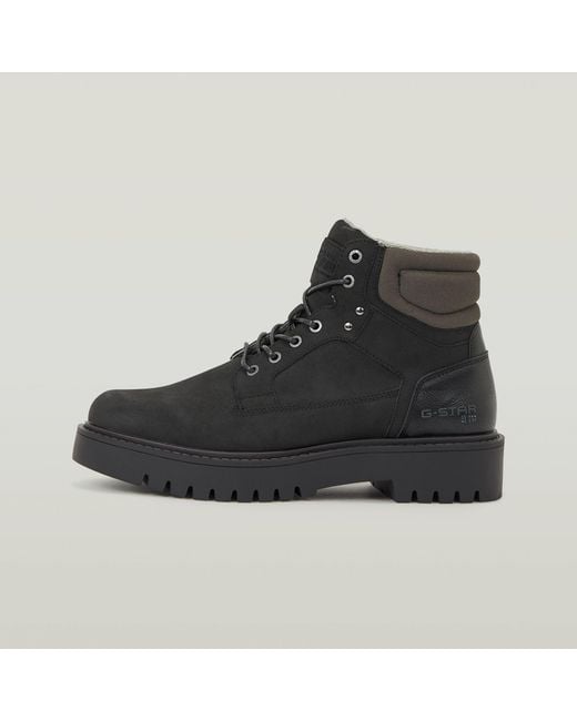 G-Star Black Patton Mid Bsc Boots for men
