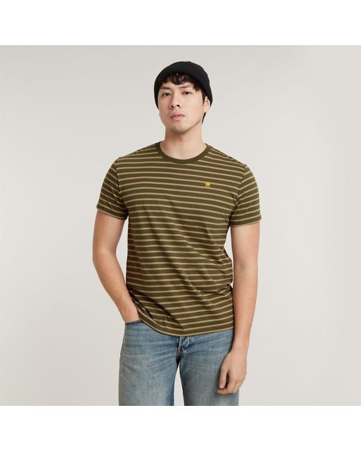 T-Shirt Stripe G-Star RAW pour homme en coloris Green