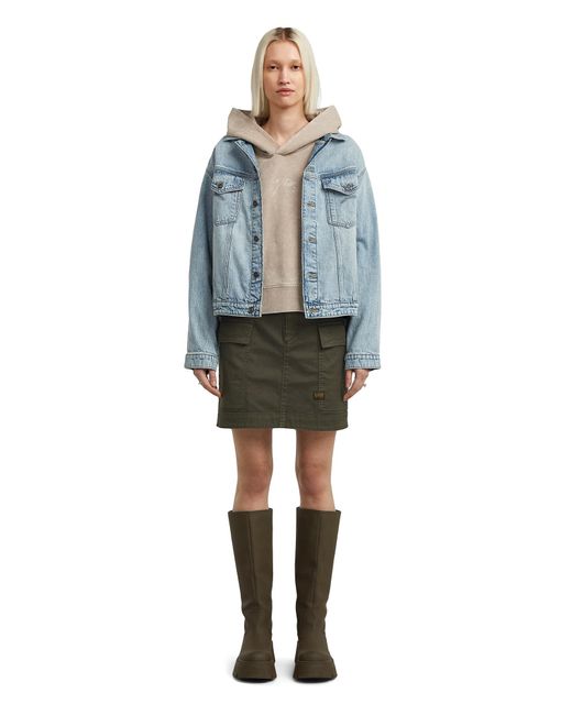G-Star Natural Washed A Line Script Hoodie Sweater