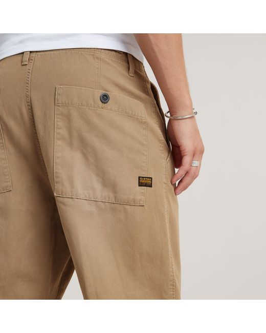 G-Star RAW Pleated Chino Relaxed in Natural für Herren